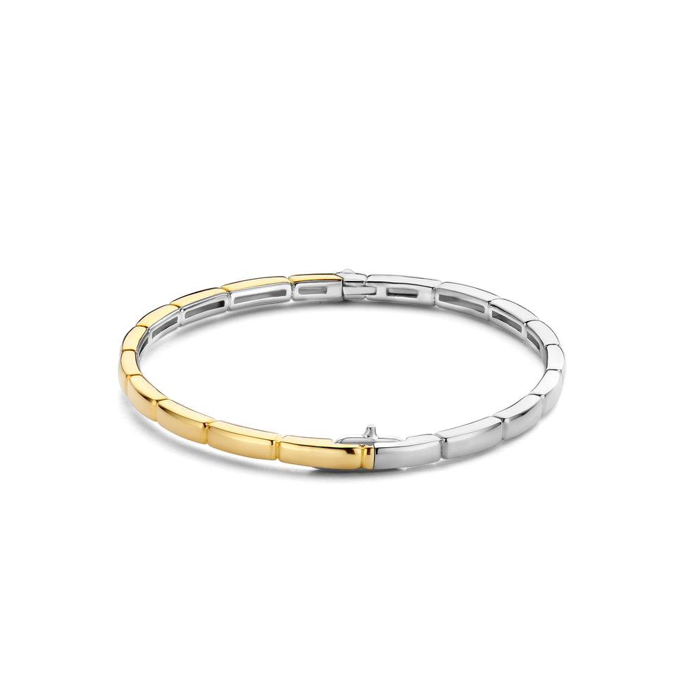 Ti Sento Milano Armband - The Timeless Classic; mit eleganten Gliedern und polierter Oberfläche in der Farbe gold und silber Produktbild 