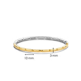 Ti Sento Milano Armband - The Timeless Classic; mit eleganten Gliedern und polierter Oberfläche in der Farbe gold und silber Produktbild inklusive Maße