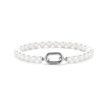 TI SENTO Milano Perlenarmband mit silberfarbenem Gliederelement – eleganter Damen Armschmuck