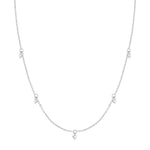 Tamaris Halskette mit feiner Kette und mehreren kleinen Herzanhängern in der Farbe silber Produktbild