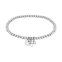 Tamaris Beads-Armband mit Blütenanhänger und Zirkoniastein in der Farbe silber Produktbild