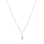 Liebeskind Berlin Halskette mit grober Ankerkette und geometrischem Pendulum-Anhänger in der Farbe silber Produktbild