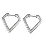 LIEBESKIND BERLIN Creole - The Iconic Geometric von Liebeskind Berlin: ein Paar silberne dreieckige Creolen aus poliertem Edelstahl - ein eleganter Akzent für jede Schmucksammlung.