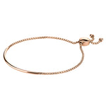 Liebeskind Berlin Armband bestehend aus einer roségoldenen Kette und einem Metallstreifen; Produktbild