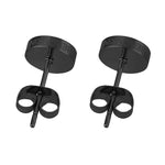 LIEBESKIND BERLIN Ohrstecker - Der ikonische Geometrische: Runde schwarze Edelstahlohrringe von Liebeskind Berlin mit flacher Oberfläche und Butterfly-Verschluss - minimalistischer Damenschmuck für einen stilvollen Look.