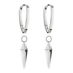 Liebeskind Berlin Creole mit geometrischen Pendulum-Anhänger in der Farbe silber Zusatzbild