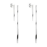 Liebeskind Berlin Ohrhänger mit einer kurzen und einer abnehmbaren langen Schlangenkette in der Farbe silber Zusatzbild