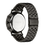 Rückansicht der LIEBESKIND BERLIN Armbanduhr - Modern Chronograph von Liebeskind Berlin in schwarzem Edelstahl, mit Metallgliederband und modernem Damenarmbanduhr-Design.