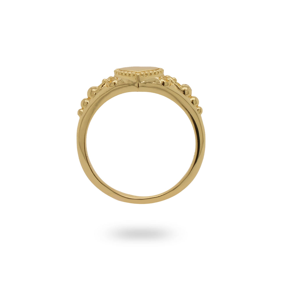 24KAE Ring – Heart with Baroque Decoration in 56 - Cool | Time