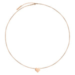 Liebeskind Berlin Halskette bestehend aus einer roségoldenen Venezianerkette und einem geometrischen Herzanhänger mit grafischen Elementen; Zusatzbild