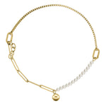 Liebeskind Berlin Armband bestehend aus mehreren Kettenarten, in der Farbe gold; Produktbild