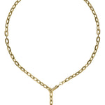 Liebeskind Berlin Halskette bestehend aus einer goldenen Y-Gliederkette mit einem Perlenanhänger; Produktbild