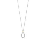 Die Ti Sento Milano Halskette von Ti Sento Milano besteht aus einer silbernen Kette und einem tropfenförmigen Anhänger, der mit funkelnden Zirkonen besetzt ist - ein stilvolles, elegantes Accessoire für jeden Anlass.
