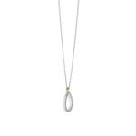 Die Ti Sento Milano Halskette von Ti Sento Milano besteht aus einer Silberkette mit einem tropfenförmigen Anhänger, funkelnden Zirkonia-Akzenten und einem kleinen goldenen Detail - ein elegantes Schmuckstück für jeden Anlass.