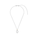 Ti Sento Milano Halskette: Elegante Silberkette mit verstellbarem Verschluss und tropfenförmigem Anhänger, veredelt durch goldene Details - ein zeitloses Schmuckstück von Ti Sento Milano.
