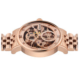 Ingersoll Armbanduhr mit skelettiertem roségoldenem Zifferblatt, roségoldenem Gehäuse und roségoldenem Edelstahlband Zusatzbild