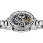 Ingersoll Armbanduhr mit skelettiertem silbernem Zifferblatt, silbernem Gehäuse und silbernem Edelstahlband Zusatzbild