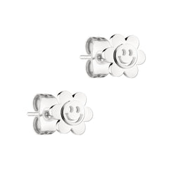 Cool Time Kids Ohrstecker mit Smiley Motiv in der Farbe silber Produktbild