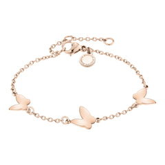Cool Time Kids Armband mit Schmetterlingsmotiven in der Farbe roségold Produktbild