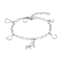 Cool Time Kids Armband mit mehreren Motiv Charms in der Farbe silber Produktbild