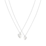 Liebeskind Berlin Set bestehend aus einer kürzeren und einer längeren Halskette mit Herzanhänger in der Farbe silber Produktbild