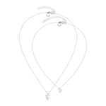 Liebeskind Berlin Set bestehend aus einer kürzeren und einer längeren Halskette mit Herzanhänger in der Farbe silber Zusatzbild