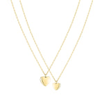 Liebeskind Berlin Set bestehend aus einer kürzeren und einer längeren Halskette mit Herzanhänger in der Farbe gold Produktbild