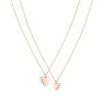 Liebeskind Berlin Set bestehend aus einer kürzeren und einer längeren Halskette mit Herzanhänger in der Farbe roségold Produktbild