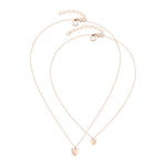 Liebeskind Berlin Set bestehend aus einer kürzeren und einer längeren Halskette mit Herzanhänger in der Farbe roségold Zusatzbild