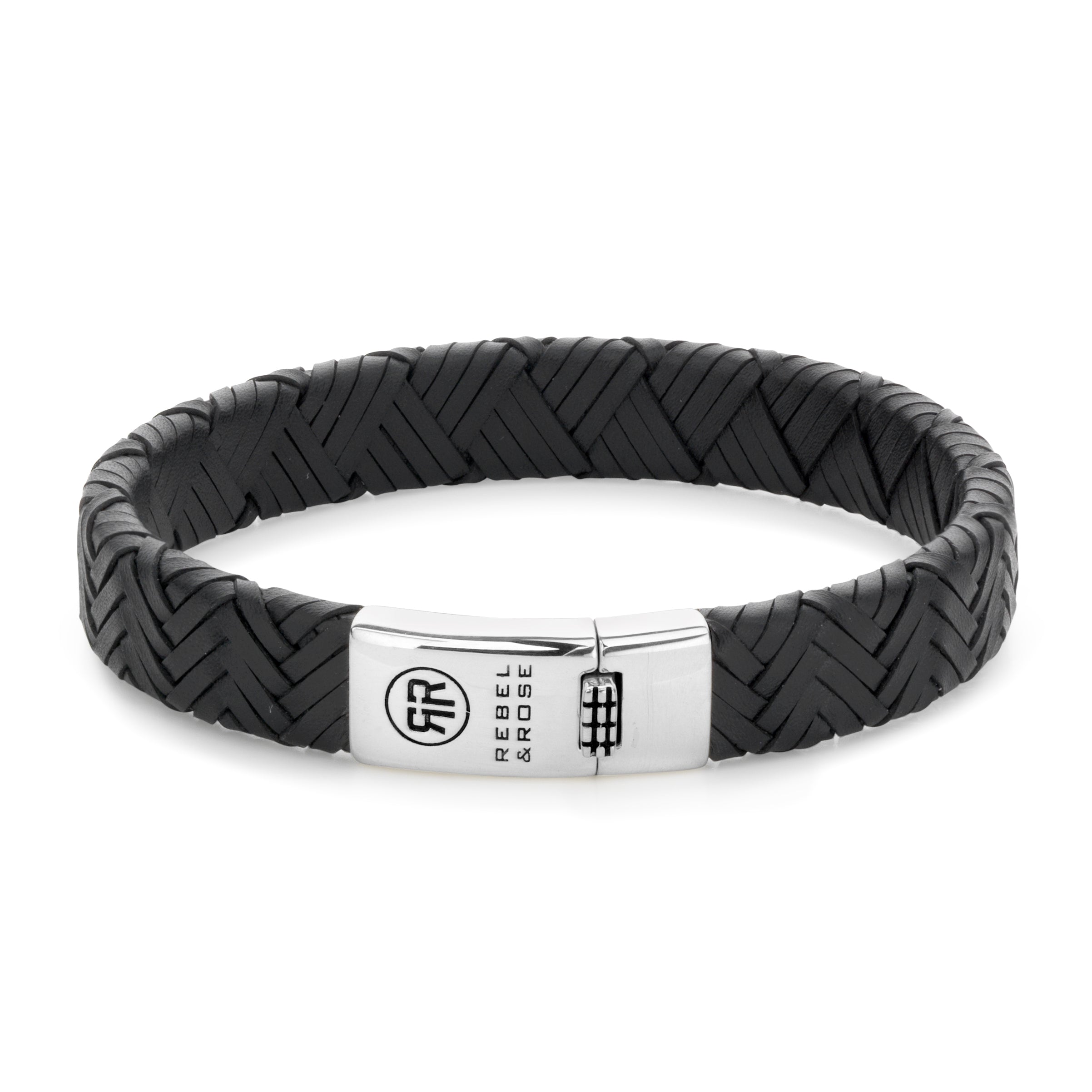 Rebel & Rose Armband - The Braided Leather; in der Farbe schwarz; Größe M Produktbild 