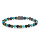 Rebel & Rose Beads – The Blue Brown Marble Armband