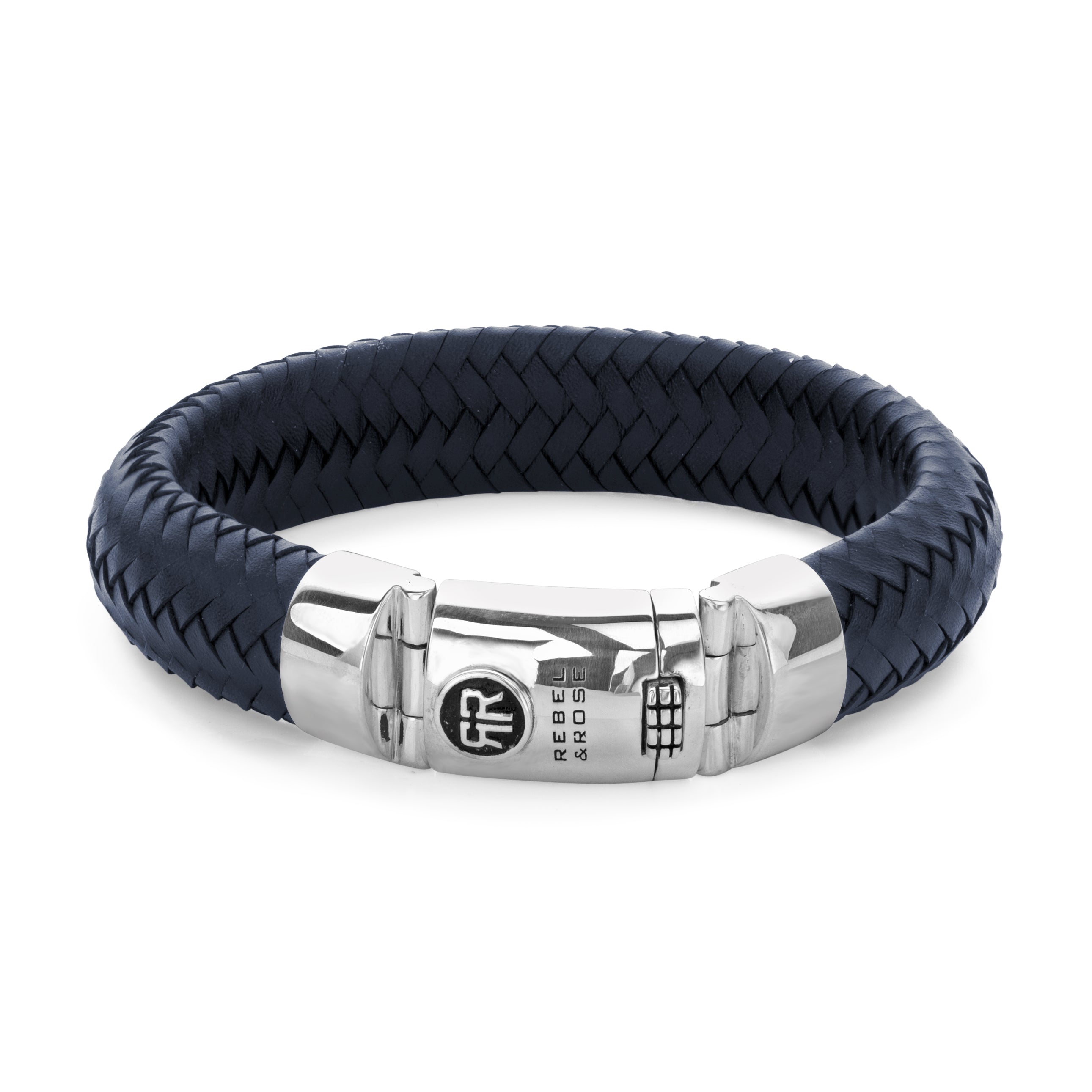 Rebel & Rose Armband - The Braided Leather; in der Farbe blau; Größe M Produktbild 