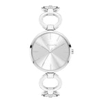 Tamaris Armbanduhr mit silbernem Ziffernblatt, silbernem Gehäuse und silbernem Schmuckband Produktbild