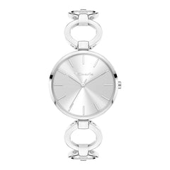 Tamaris Armbanduhr mit silbernem Ziffernblatt, silbernem Gehäuse und silbernem Schmuckband Produktbild