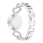 Tamaris Armbanduhr mit silbernem Ziffernblatt, silbernem Gehäuse und silbernem Schmuckband Rückansicht