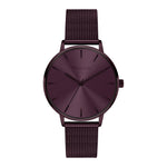 Tamaris Armbanduhr mit lila Ziffernblatt, lila Gehäuse und lila Mesh-Armband Produktbild