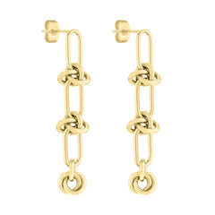 Liebeskind Berlin Ohrhänger - The Knot; mit Knotenstruktur in der Farbe gold Produktbild