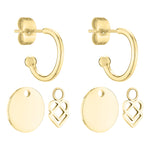 Liebeskind Berlin Creole - Keep Loving; mit einhängbaren Anhängern in der Farbe gold Zusatzbild