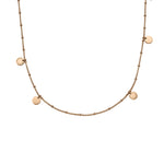 Liebeskind Berlin Halskette bestehend aus einer roségoldenen Venezianerkette und acht kleinen, runden Edelstahlplättchen; Produktbild