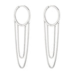 Liebeskind Berlin Creole bestehend aus zwei feingliedrigen Ketten, in der Farbe silber; Produktbild