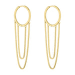 Liebeskind Berlin Creole bestehend aus zwei feingliedrigen Ketten, in der Farbe gold; Produktbild