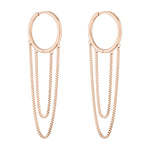 Liebeskind Berlin Creole bestehend aus zwei feingliedrigen Ketten, in der Farbe roségold; Produktbild