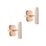 Liebeskind Berlin Ohrtsecker in Stäbchenform, in der Farbe roségold mit Zirkoniabestückung; Produktbild