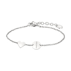 Liebeskind Berlin Armband bestehend aus einer silbernen Gliederkette und Herzanhänger; Produktbild