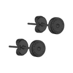 Liebeskind Berlin Ohrstecker in Kreisform in der Farbe schwarz mit Logoaufdruck und einem Zirkoniastein; Produktbild