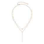 Liebeskind Berlin Halskette bestehend aus einem Mix einer roségoldenen Venezianerkette und einer Ankerkette mit Beads Anhänger aus Rosenquarz; Produktbild