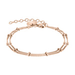 Liebeskind Berlin Armband bestehend aus einer doppelreihigen, roségoldenen Kette mit kleinen Edelstahlbeads; Produktbild