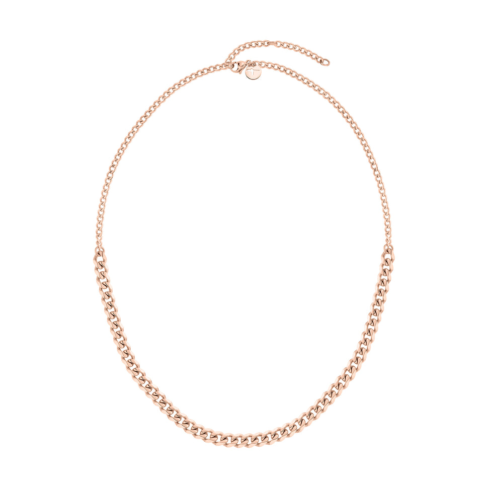 Tamaris Halskette - New Chunky Chain; Panzerkette in der Farbe roségold Zusatzbild