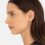 Liebeskind Berlin Ohrtsecker in Stäbchenform, in der Farbe silber mit Zirkoniabestückung; Tragebild