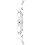 Tamaris Armbanduhr mit silbernem Ziffernblatt, silbernem Gehäuse und silbernem Schmuckband Seitenansicht